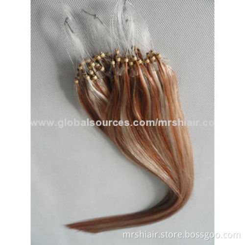 18-inch Weight 100g(1g per Share) Piano Color 30#/613# Silk Straight Micro Loop Ring Hair